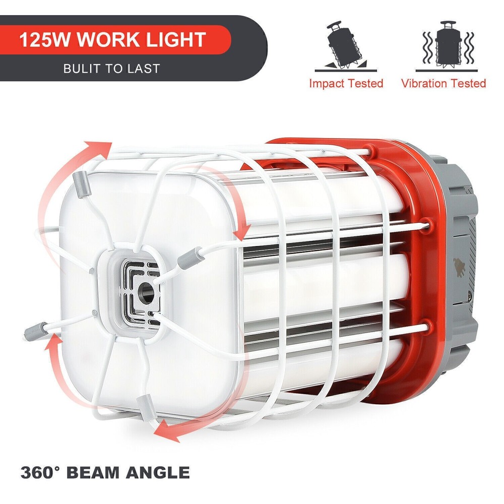 100W Linkable LED Temporary Work Light Hanging Construction Light 5000K 14,500LM