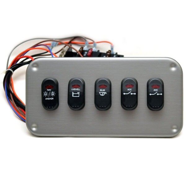 Crestliner Boat Switch Dash Panel | Kodiak Silver (Kit)