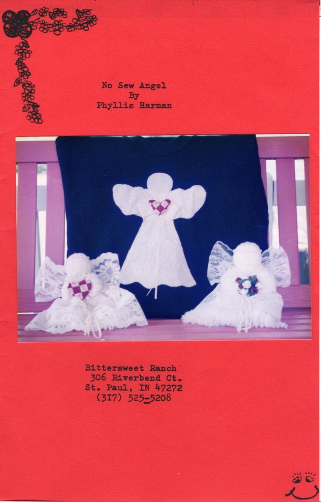 "No Sew Angel" ©1994 Bittersweet Ranch UNCUT Craft Pattern