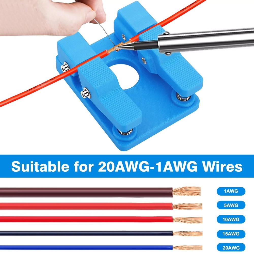 Blue Adjustable Plastic Welding Soldering Station Silicone Wire Clamp Bracket