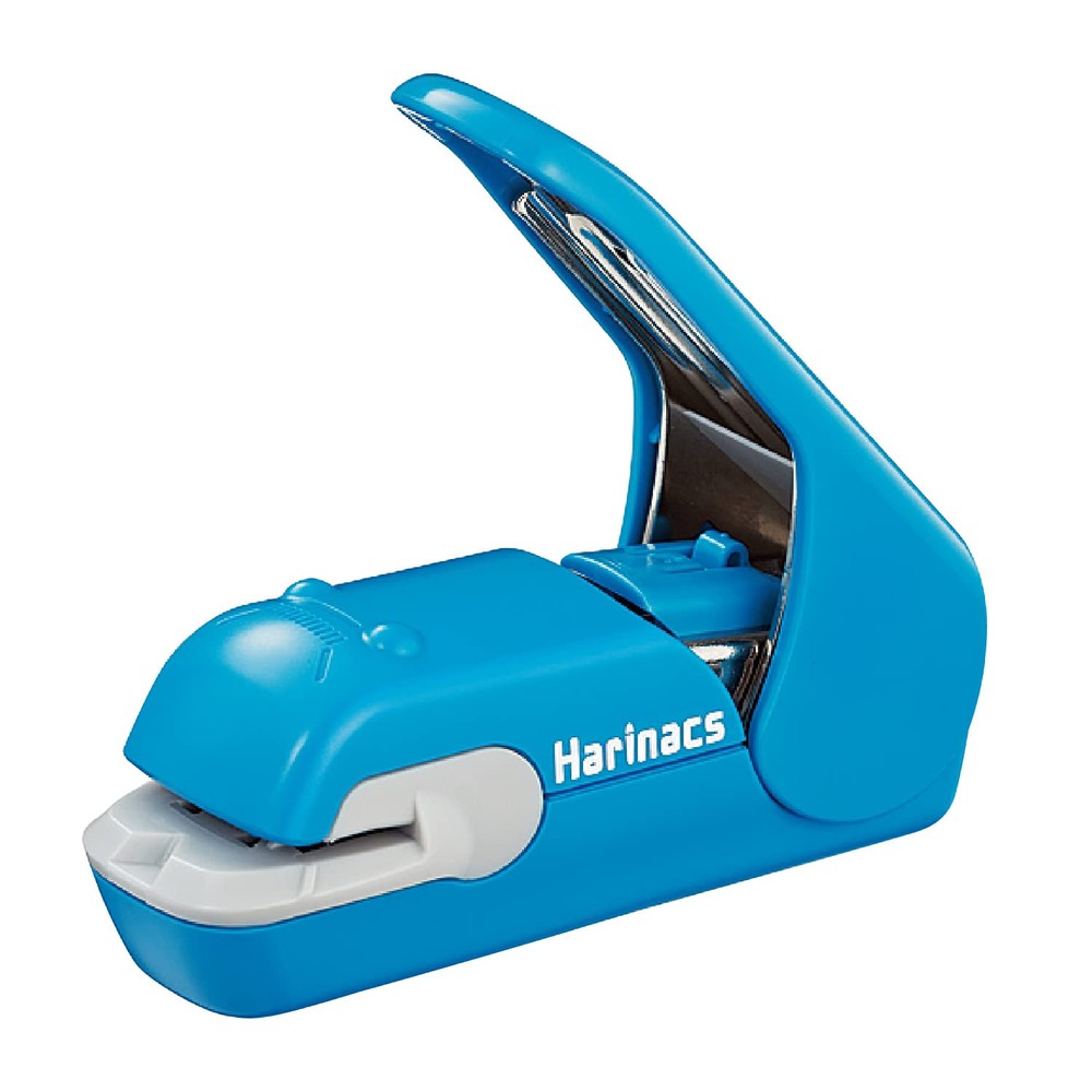 Blue Needleless Stapler Compact Easy Use Non Bulky Crimp Binding Design