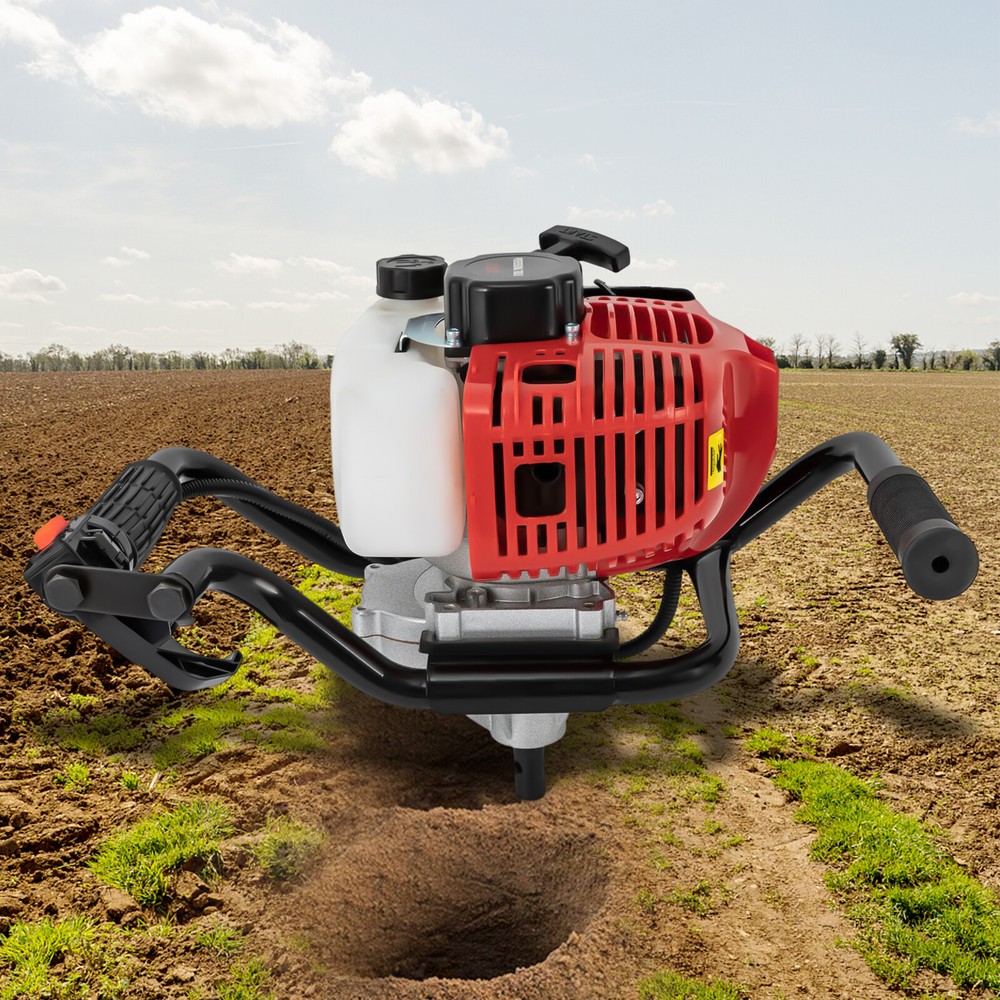 2-Stroke Post Hole Digger Engine, 52CC Gas Powered Earth Auger, NO Drill Bits