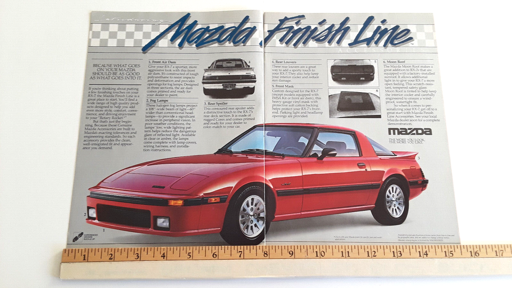 MAZDA RX-7 1985 ORIGINAL 2 PAGE AD
