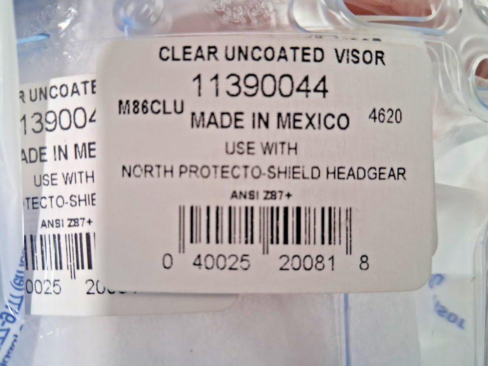 Sperian Clear Face Shield Replacement Window QTY5 0.7" Thick 11390044