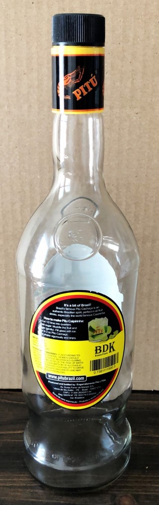 Pitu Brazilian Cachaca Empty Bottle (1 Liter)