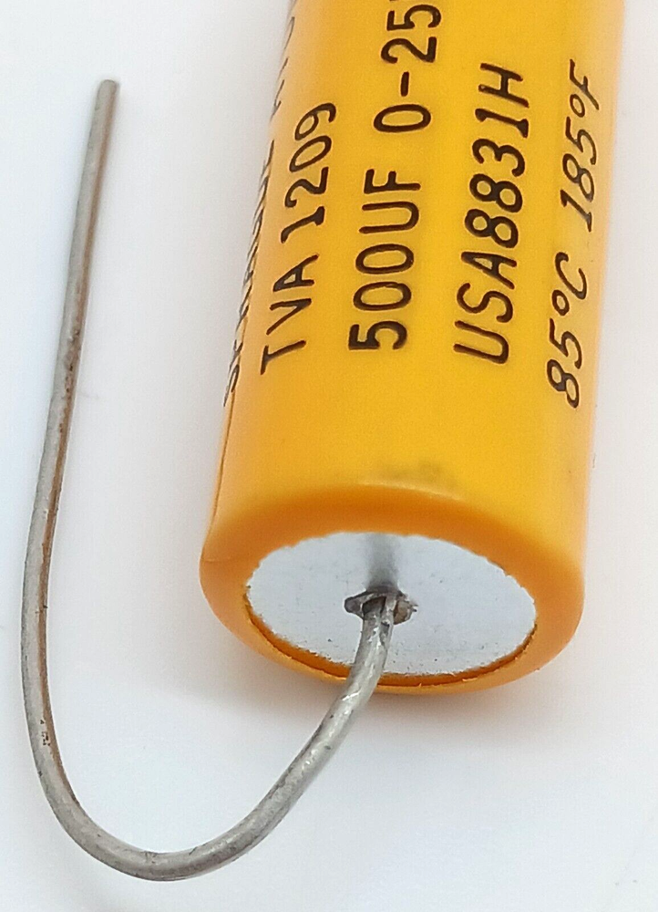 Sprague Atom Capacitor TVA 1209 500uF 0-25DC