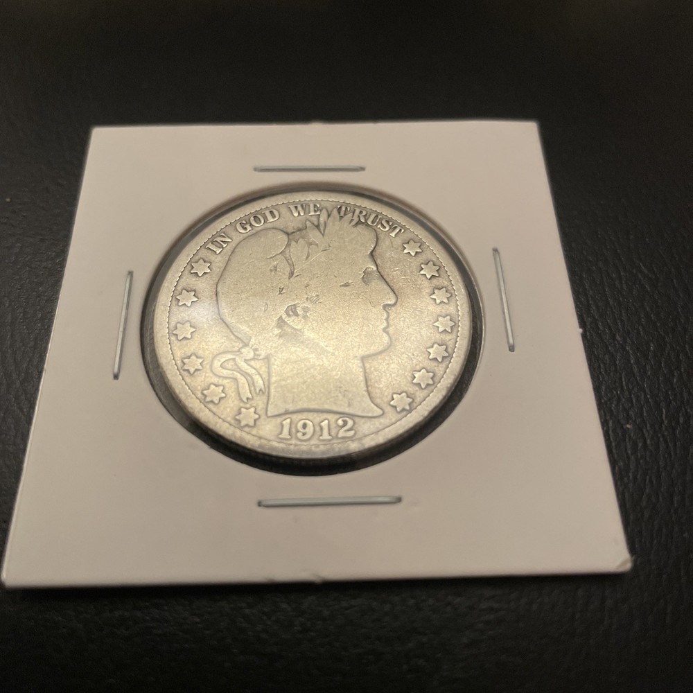 1912-S Barber Half Dollar 90% Silver - Good Condition