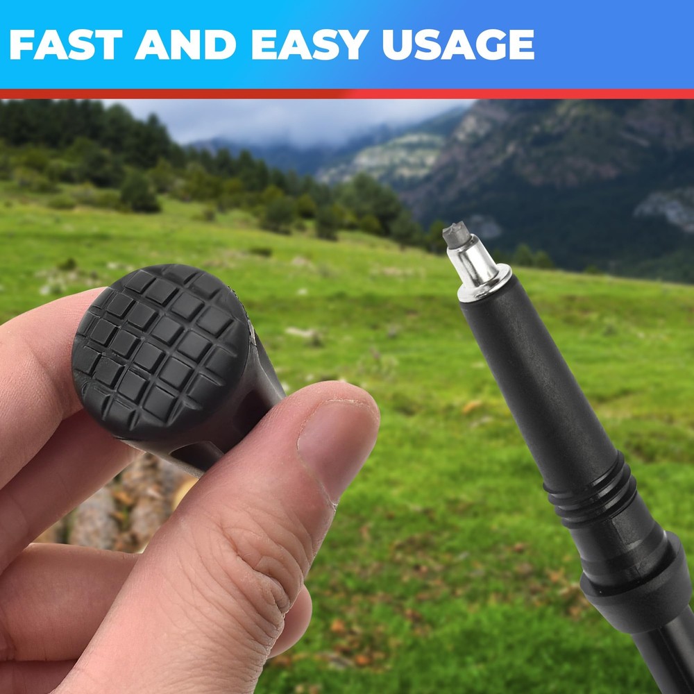 6 Pcs Hiking Pole Tips Accessories - Cane Rubber Black