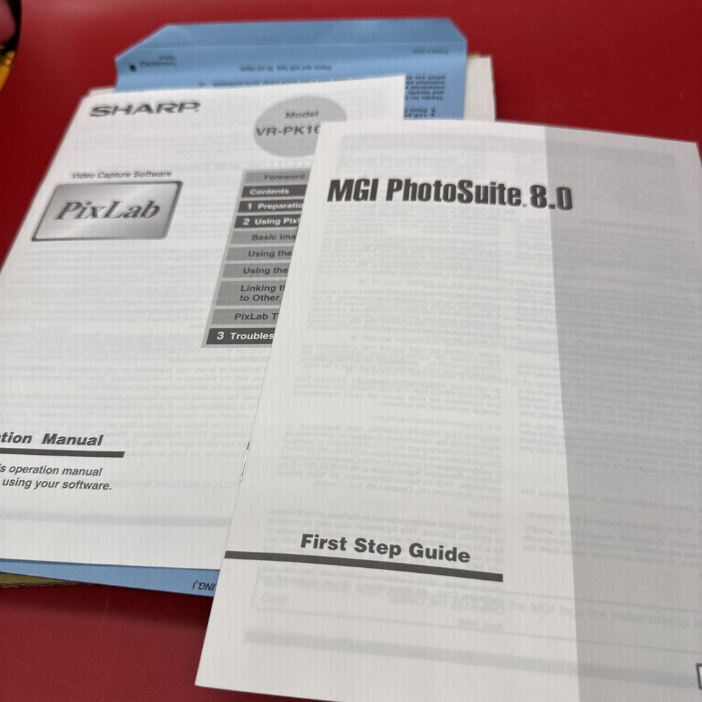 Sharp PixLab Video Capture Software Windows 95/98/NT4.0 For Sharp Camcorder