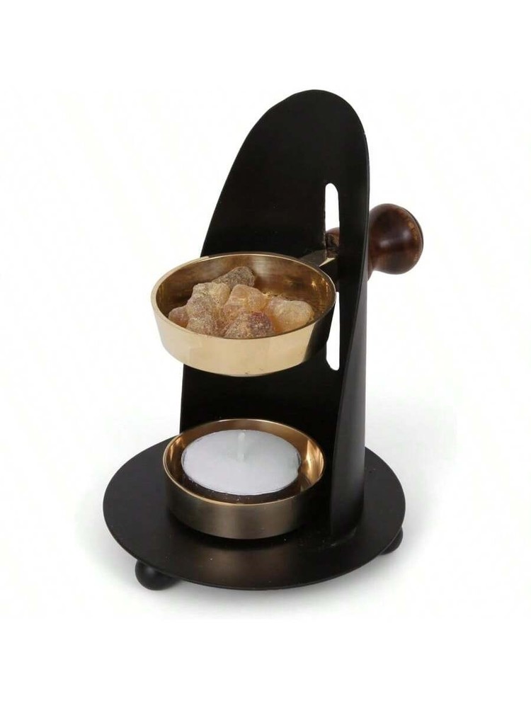 Black & Gold Incense Burner, Adjustable Home Decor