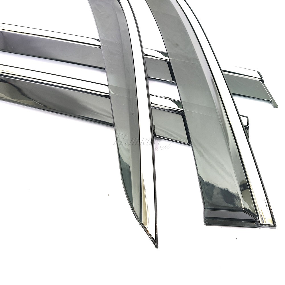 For 2015-2019 Subaru Outback Chrome Trim Window Visor Rain Guard Wind Deflector