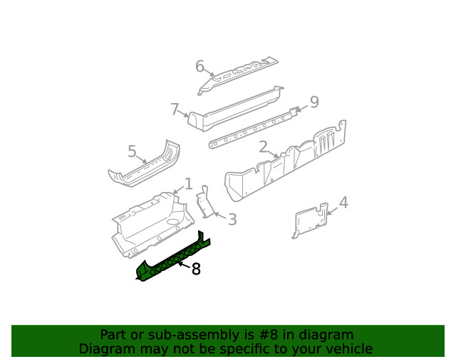 Genuine GM Step Panel Reinforcement 15740054