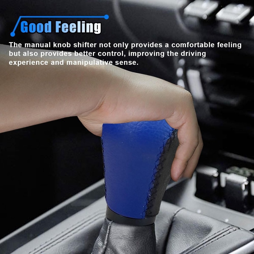 5 Speed Shifter Knobs, Manual Transmission Shift Knob, Black/Blue
