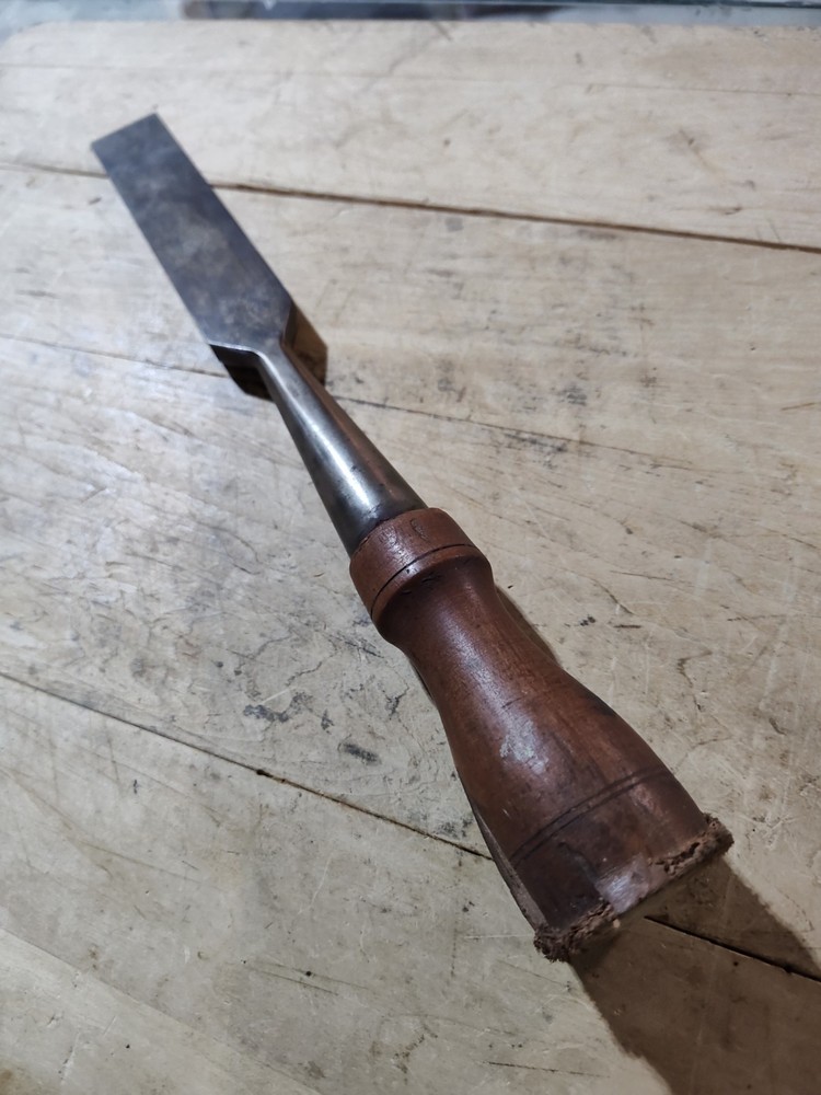 Antique Geo Parr 1-1/4" Square Edge Socket Chisel Timber Framing