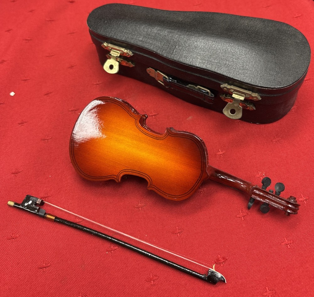 Miniature Violin W/ Bow & Case