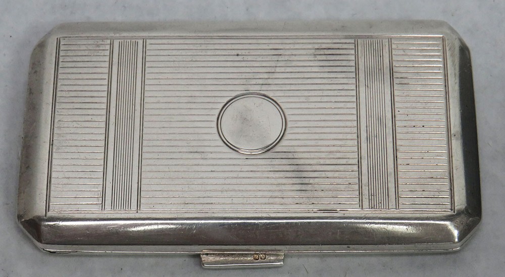 VINTAGE AUSTRIAN SILVER SMALL "ROLL YOUR OWN" CIGARETTES 3"CASE