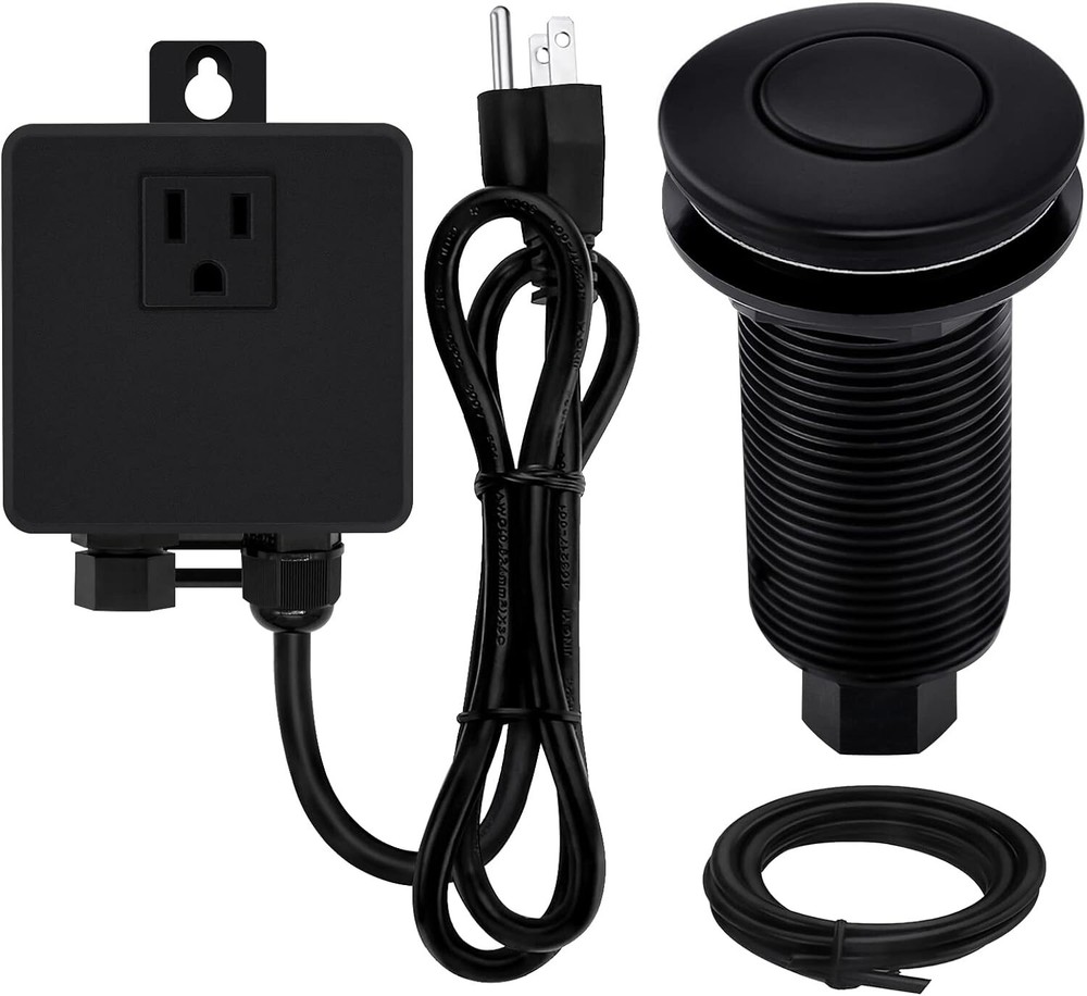 Sink Top Garbage Disposal Air Switch Kit, Matte Black