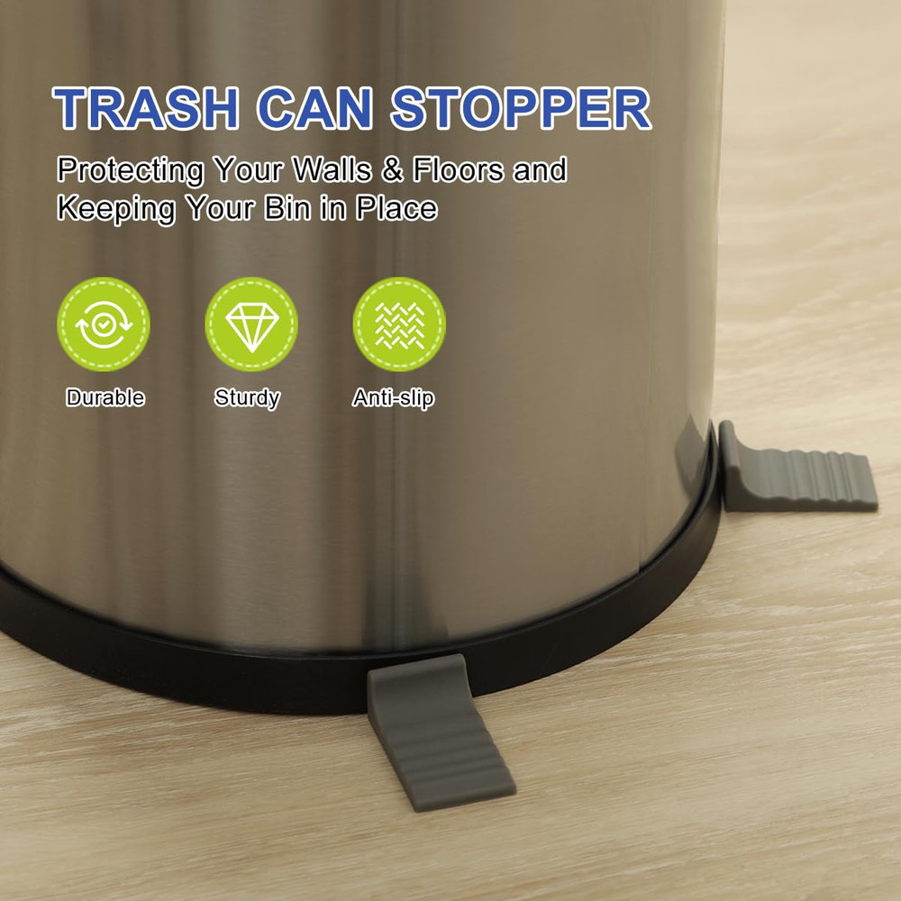 Trash Can Wall Protector and Stop Moving Backward, 4 Pcs Silicon Trash Can Bumpe