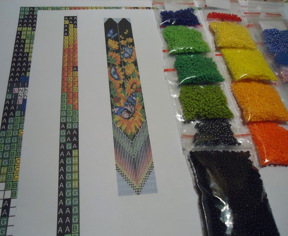 Kit for making a necklace gerdan. Beading Loom Pattern. #C9a1
