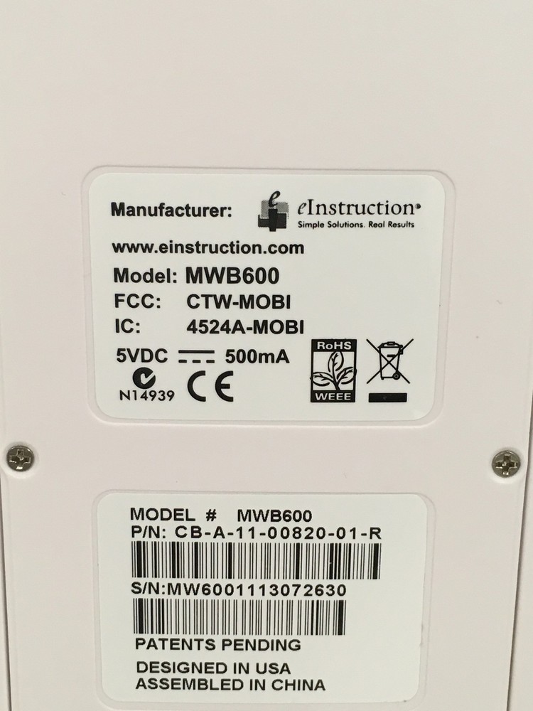 EInstruction MobiView MWB600 Workspace Edition Interactive Tablet FREE SHIPPING