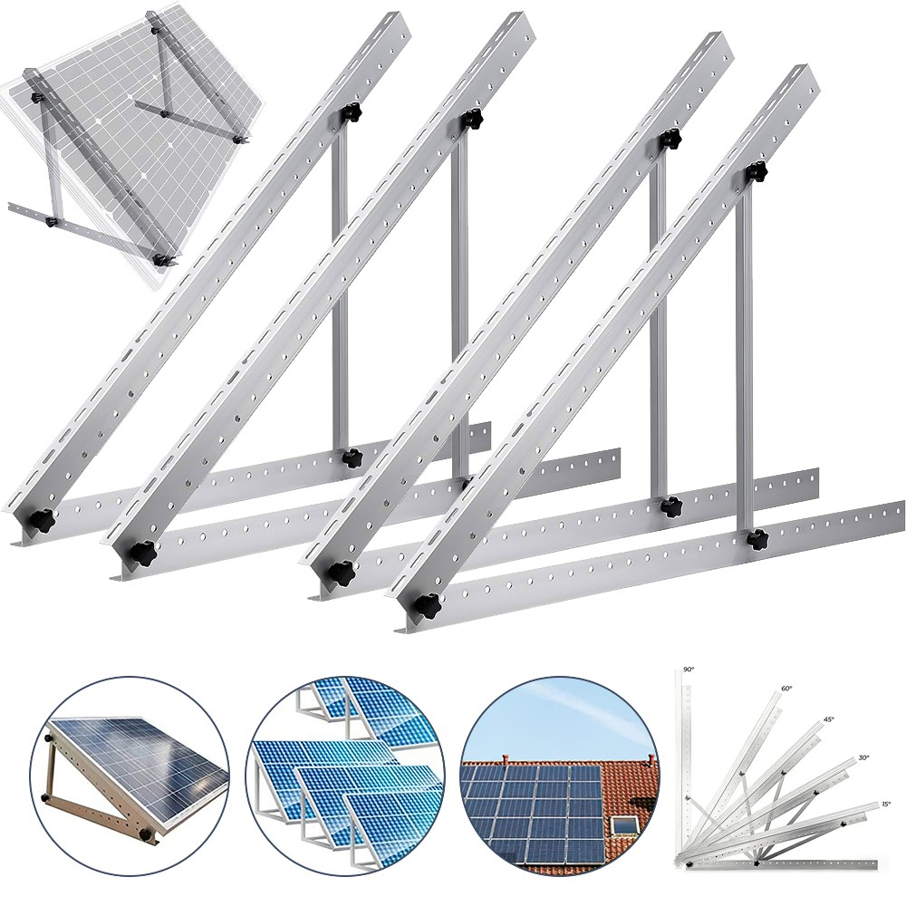 2/4pcs Solar Panel Adjustable Angle Mounting Brackets Panel Tilt Mount Bracket