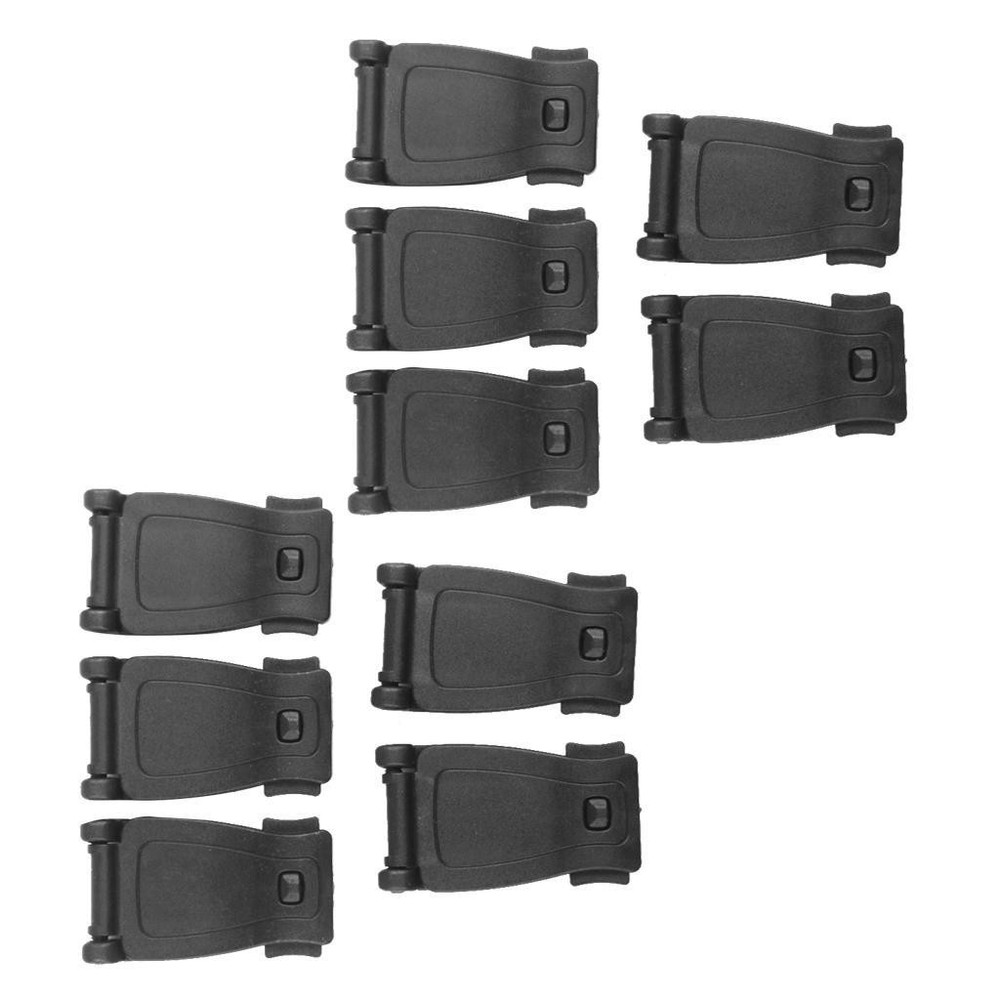 10Pcs Black Backpack Webbing Buckle Clip