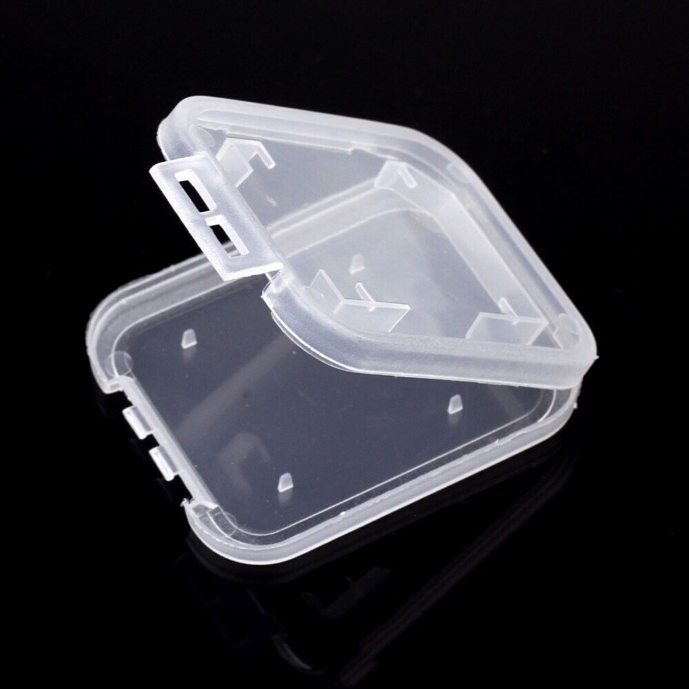 20pcs Clear Micro SD SDHC Memory Card Storage Box Hard Protector Case Organizer