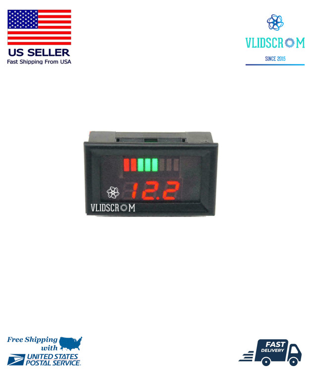 DC 48V Digital Battery Capacity Indicator Voltmeter Voltage Meter Car Tester