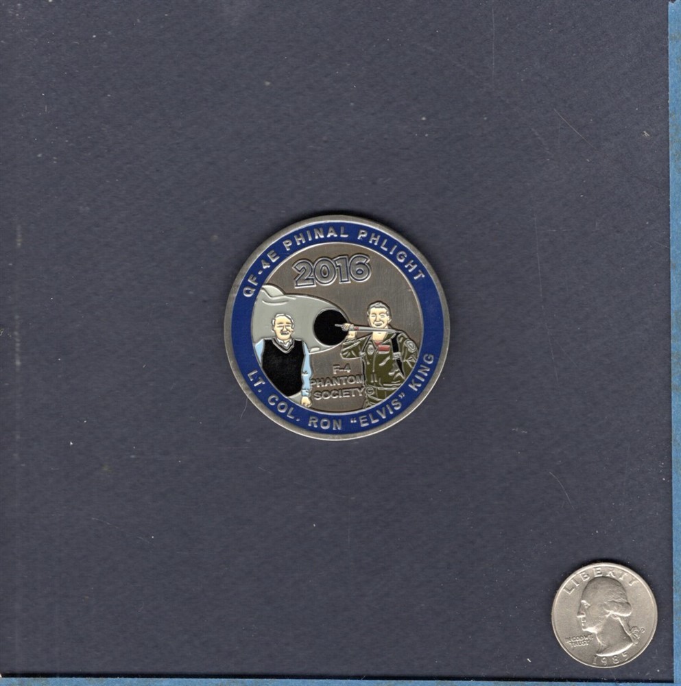 F4H-1 F-4 PHANTOM First Flight QF-4E Phinal Flight Challenge Coin Patch Image