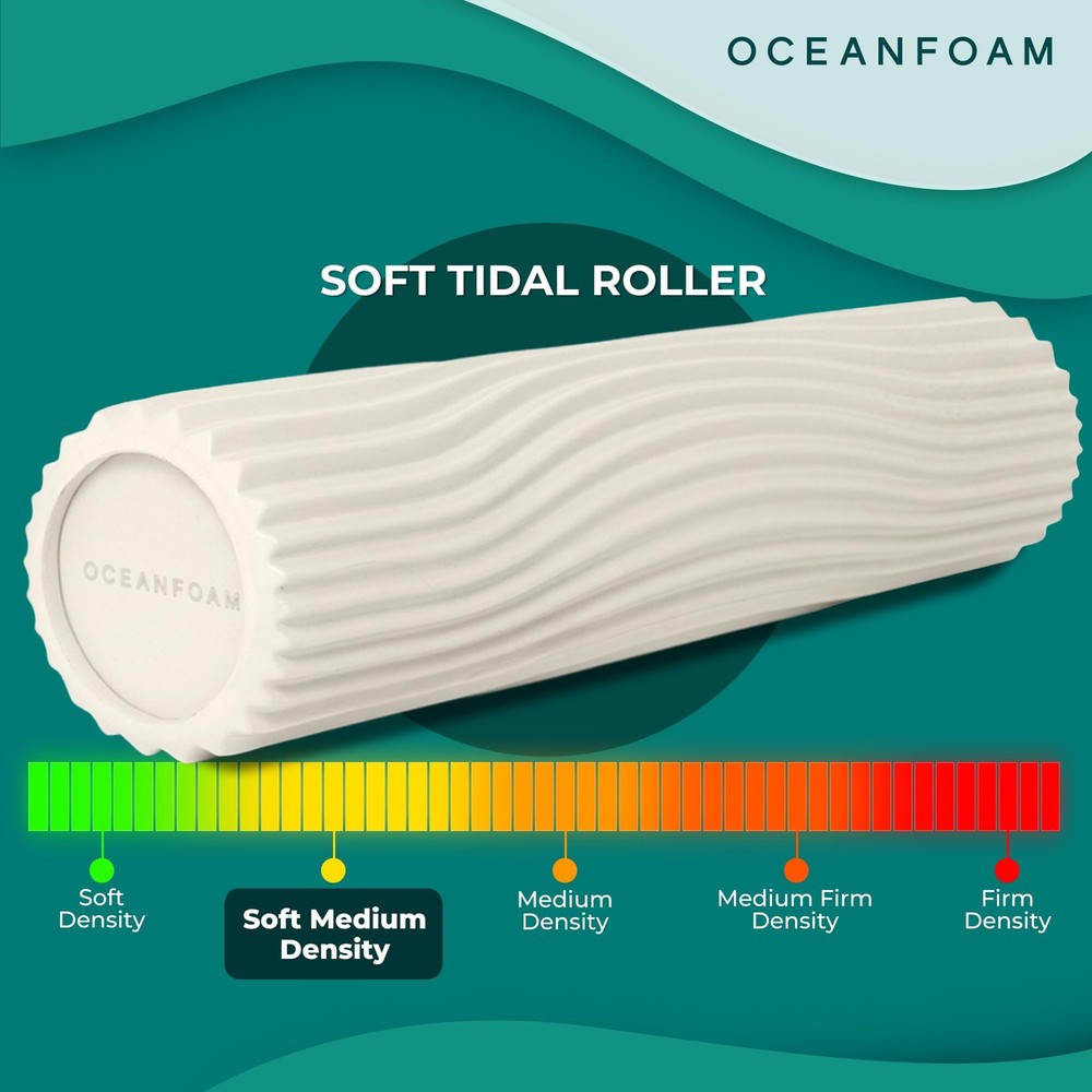 Oceanfoam Soft Tidal Roller (Natural) - Low Density Foam Roller for Physical ...