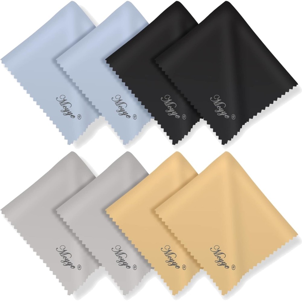 Microfiber Lens Wipes 8 Pack for Glasses and Electronics Cleaning
