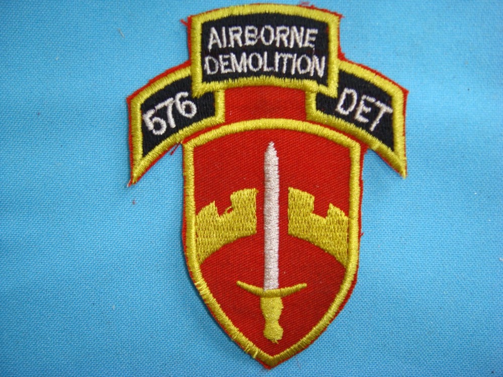 VIETNAM WAR PATCH US  576th ENGINEER DETACHMENT AIRBORNE DEMOLITION - MACV