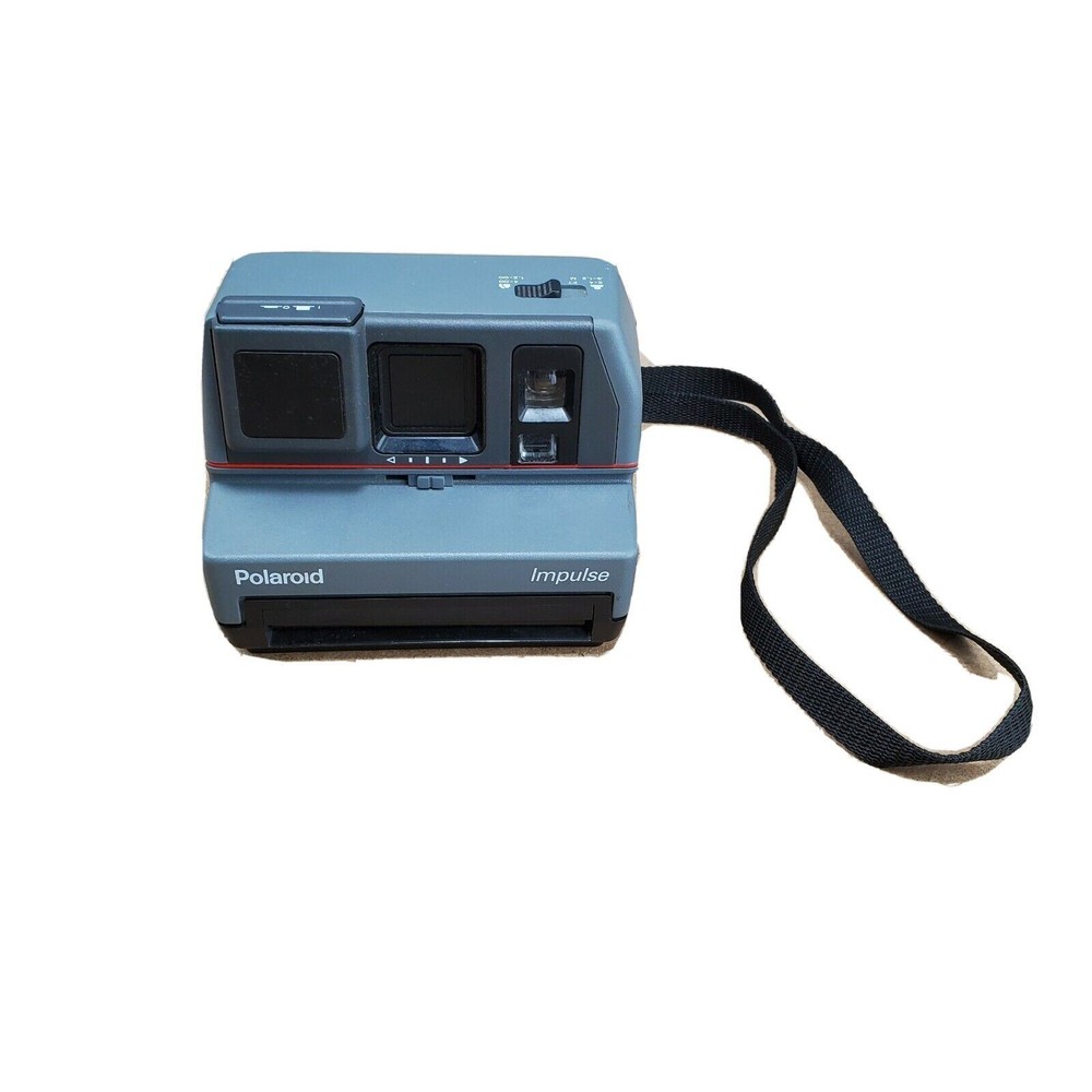 Polaroid Impulse Instant Camera Gray w/ Built-in Flash and Strap