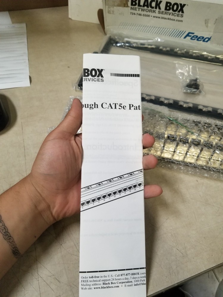 Black Box JPM806A-R2 Black Box Feed-Through 48 Port Cat 5e Network Patch Panel -