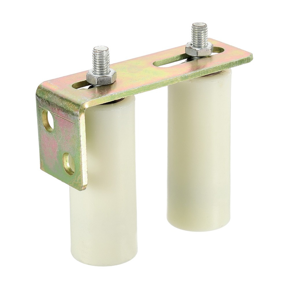 Generic Adjustable Nylon Slide Gate Roller Set with Bracket, White