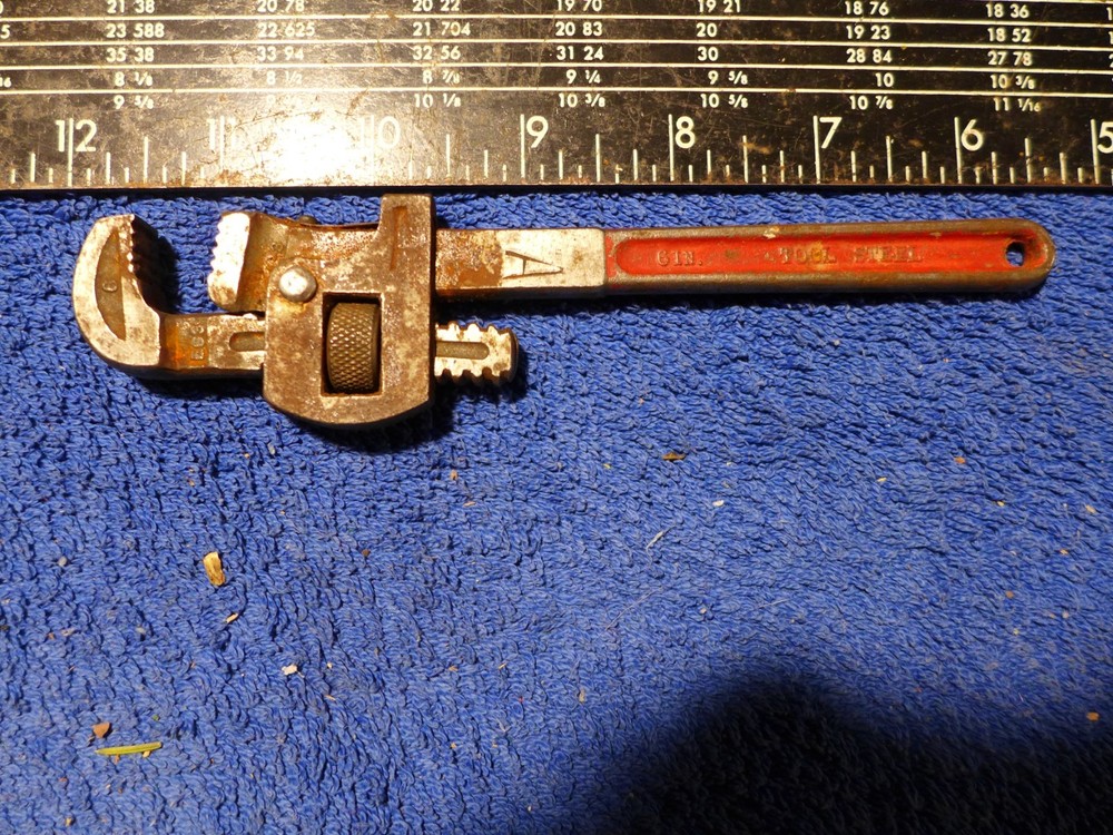 JP Danielson co. 6in pipe wrench.