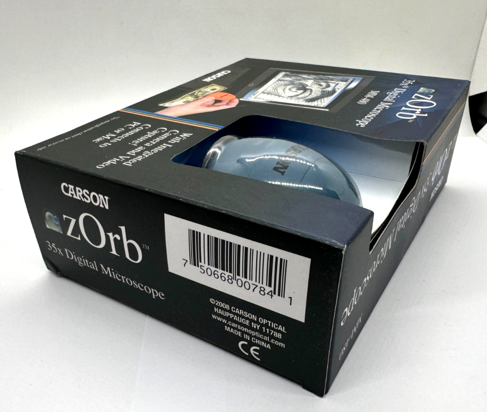Carson Zorb 35X Digital Microscope MM-480 Integrated Camera and Video PC/MAC