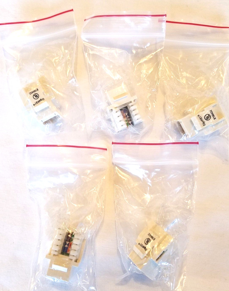 Cat5e RJ-45 GigaKST Keystone Jack - White - QUANTITY OF 10