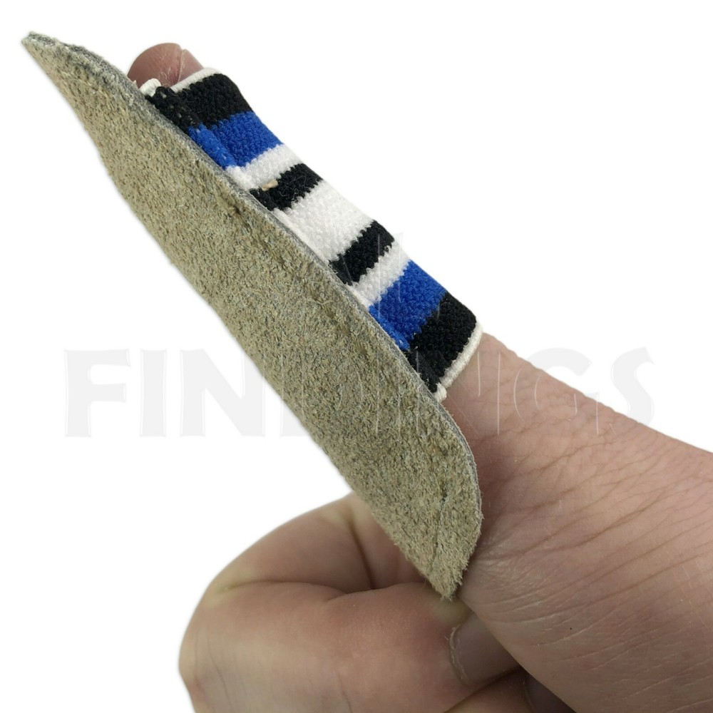 2x Leather finger guard protector closed & open ended sewing stitching craft