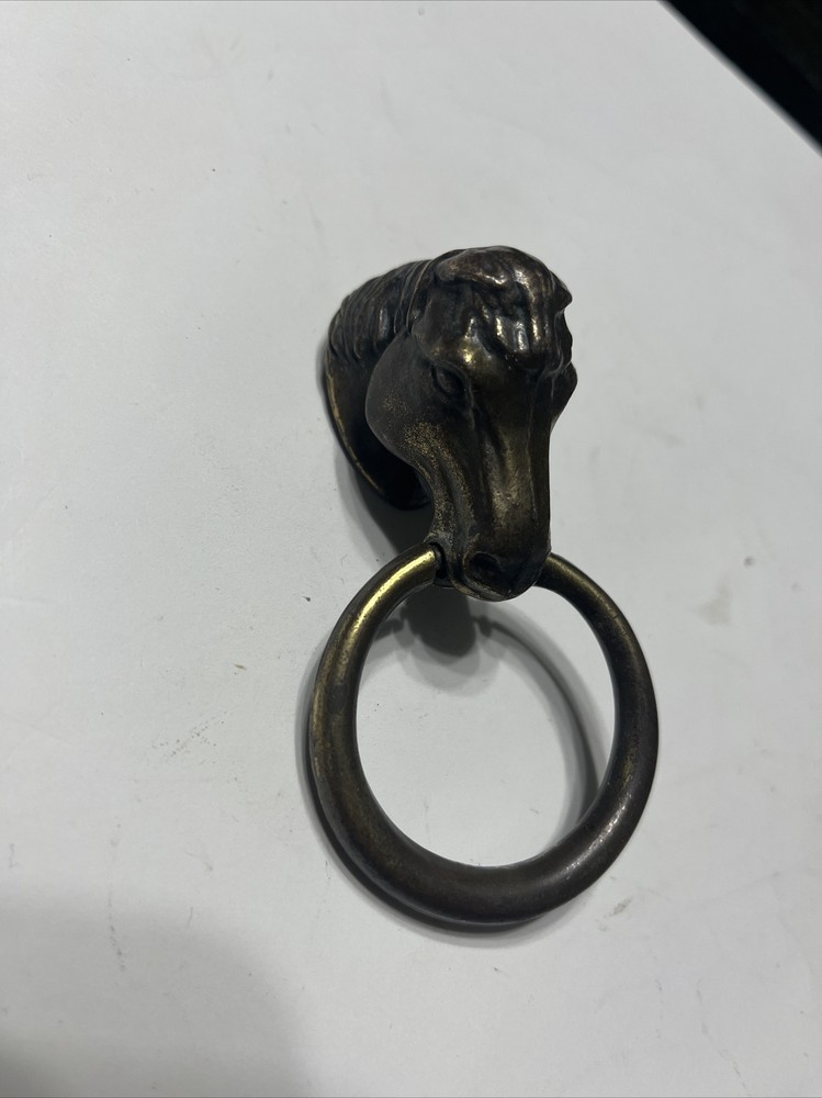 Antique Drawer Pull Handle Ornate Victorian Horse Hardware Dresser