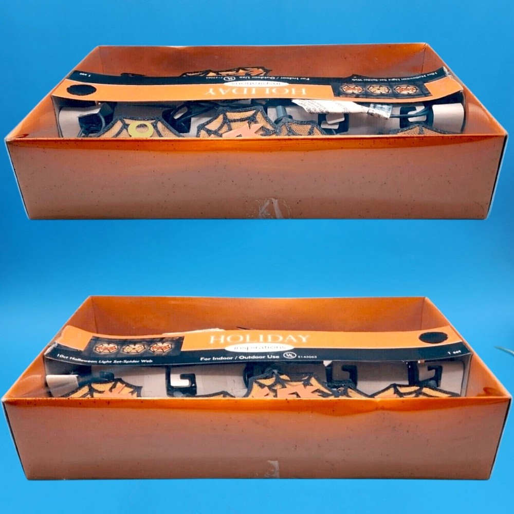 Halloween BOO & EEK Spiderweb String Lights 2007 Holiday Inspirations Plugin