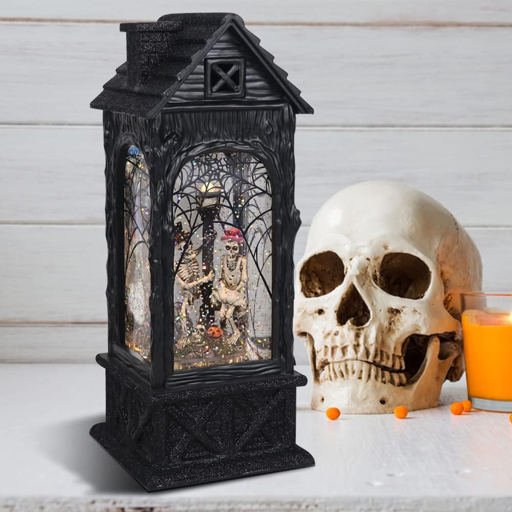 Halloween Ghost Projection Snow Globe Lantern � Lighted, Timer & Battery/Plug-In
