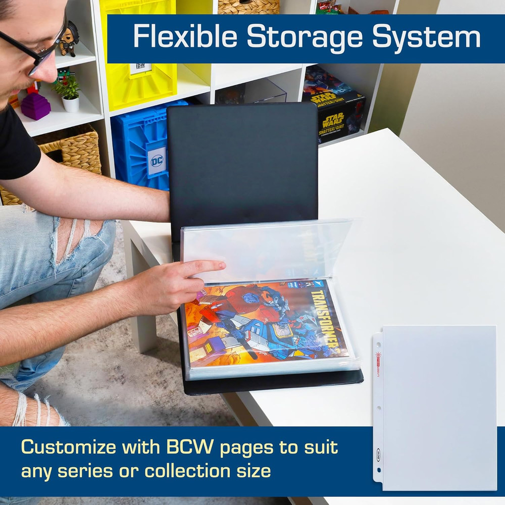 3In Comic Book Binder | Fits Current & Silver Age Comic Pages | Heavy Duty D-Rin