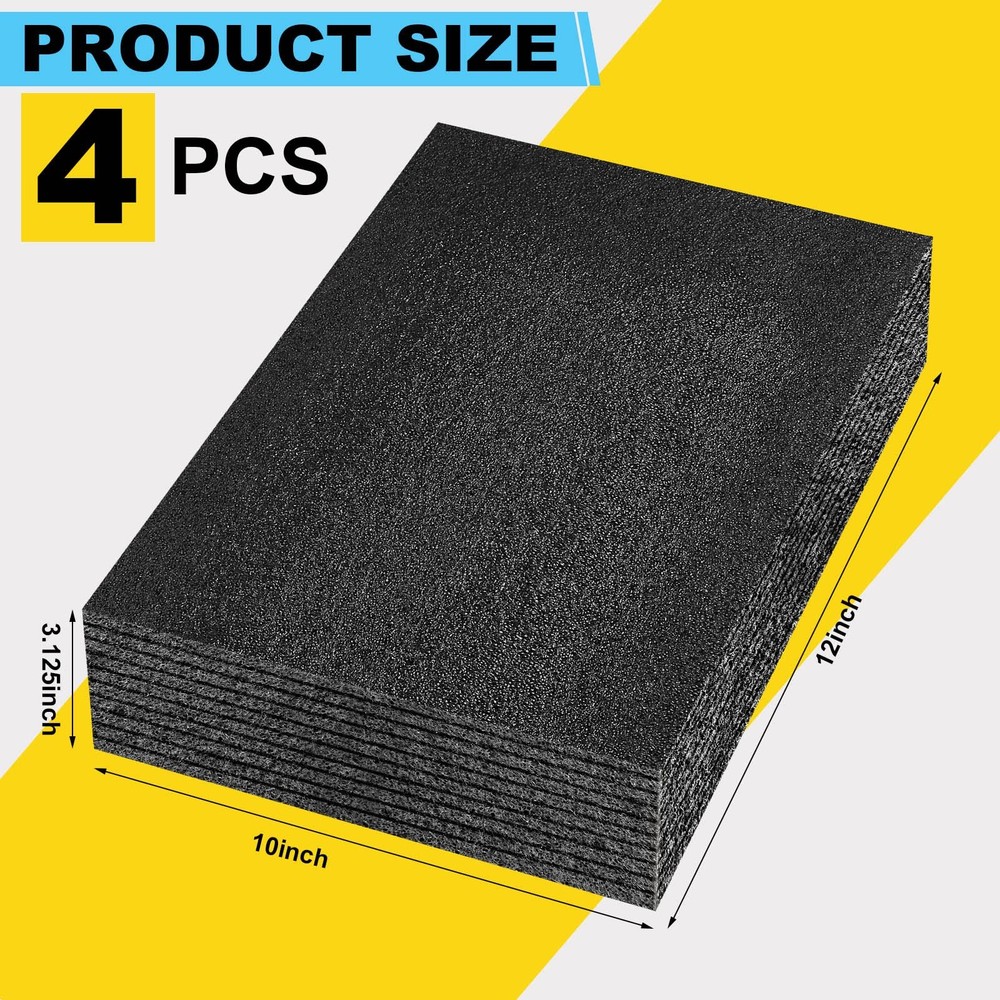 Customizable Polyethylene Foam Black Packing Foam Inserts for Cases Thick Pol...