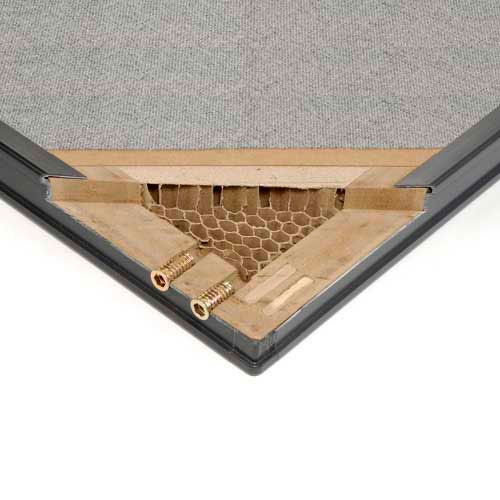 36-1/4"W x 63"H Mobile Office Partition Panel Gray