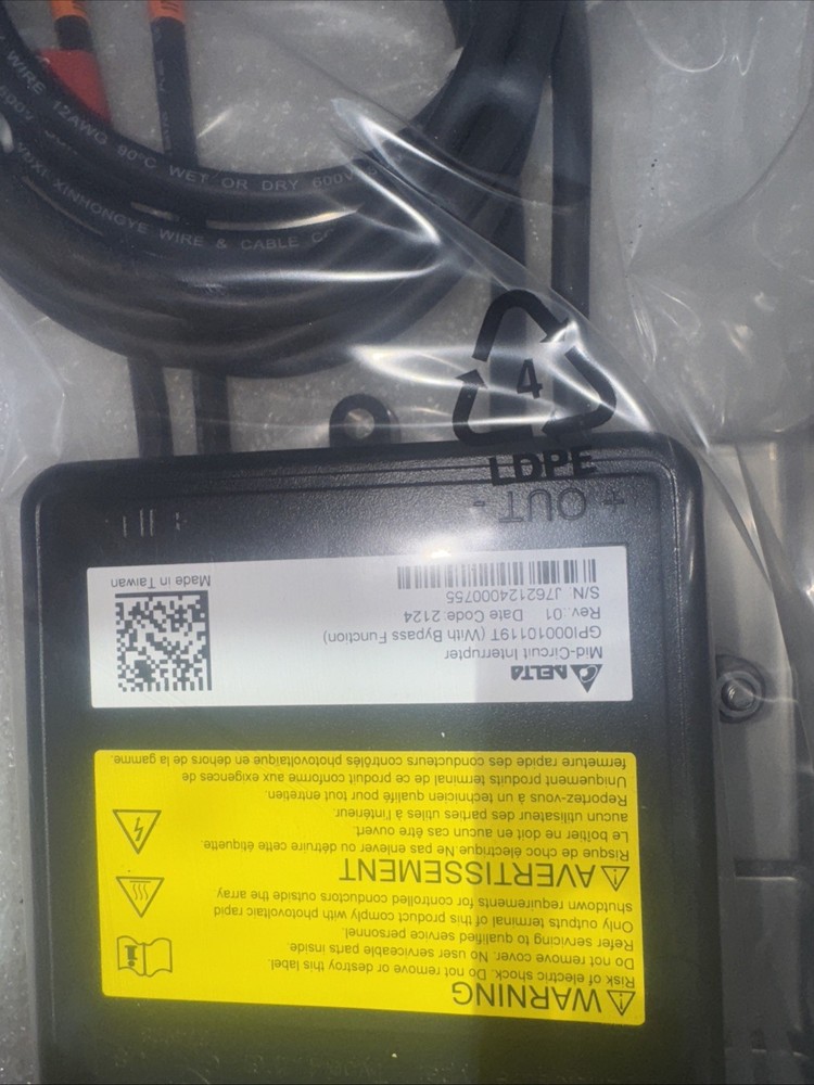 Delta Mid-Circuit Interuptor W/ Bypass Function Rapid Shutdown GPI00010119T NEW!