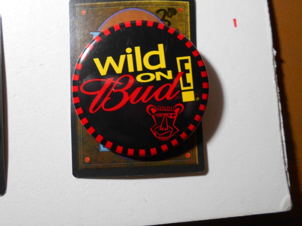 2-1/2" Wild One Bud beer cello pinback button