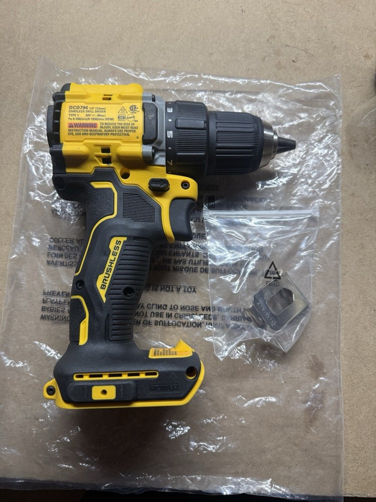 DEWALT DCD794B ATOMIC 20V MAX 1/2" 2-Speed Brushless Cordless Drill Driver
