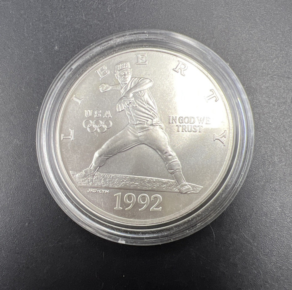 1992 Nolan Ryan MLB Baseball US Commemorative Silver Dollar Coin Gem BU UNC