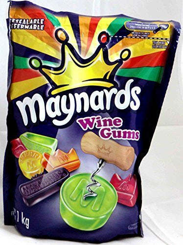 Maynards Gummy, Wine Gums, 1kg/2.2 lbs - 2 Pack